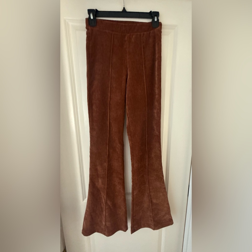 Love on a Hanger Rust Knit bell bottom Pants